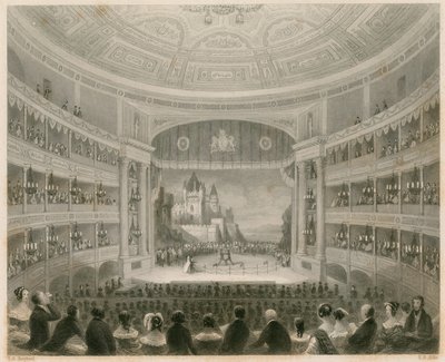 Vista interior, de, drury, pista, teatro, londres de Thomas Hosmer Shepherd