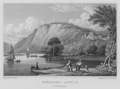 Kinfauns Castle, Perthshire (gravura) de Thomas Hosmer Shepherd