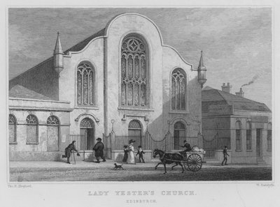Igreja de Lady Yester, Edimburgo (gravura) de Thomas Hosmer Shepherd