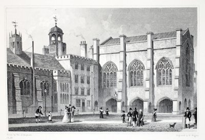 Lincoln&39;s Inn Hall, Capela e Chancery Court, do pub &39;London and its Environs in the 19th century&39;. Jones und Co., 1827-1829 de Thomas Hosmer Shepherd