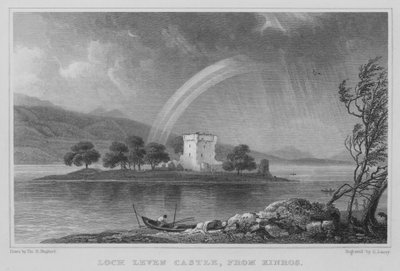 Loch Leven Castle, de Kinros (gravura) de Thomas Hosmer Shepherd