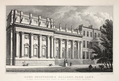 Lorde Grosevenor&39;s Gallery, Park Lane, do pub "Londres e seus arredores no século XIX". Jones und Co., 1827-1829 de Thomas Hosmer Shepherd