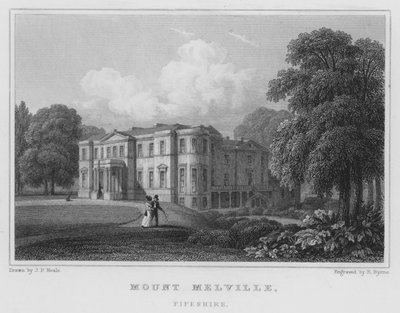 Mount Melville, Fifeshire (gravura) de Thomas Hosmer Shepherd