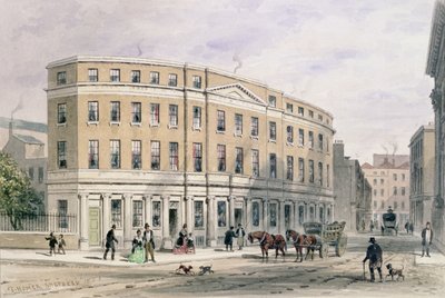 Novas casas na entrada da Gresham St, 1851 de Thomas Hosmer Shepherd