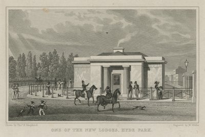 Uma das novas lojas, Hyde Park, Londres de Thomas Hosmer Shepherd