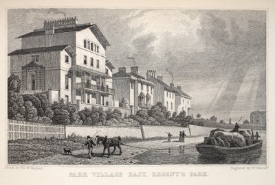 Park Village East, Regent&39;s Park, do pub "London and its Environs in the 19th Century". Jones und Co., 1827-1829 de Thomas Hosmer Shepherd
