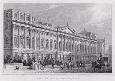 Parte de Queen Square, Bath (gravura) de Thomas Hosmer Shepherd