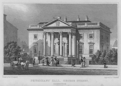 Salão dos Médicos, George Street, Edinburgh (gravura) de Thomas Hosmer Shepherd