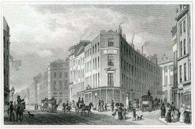 Piccadilly, da Coventry Street, 1830 de Thomas Hosmer Shepherd