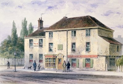 Pied Bull Public House, 1848 (wc no papel) de Thomas Hosmer Shepherd