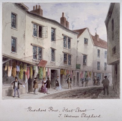 Provavelmente uma vista de Holywell Street, Westminster, Londres, c1850 de Thomas Hosmer Shepherd