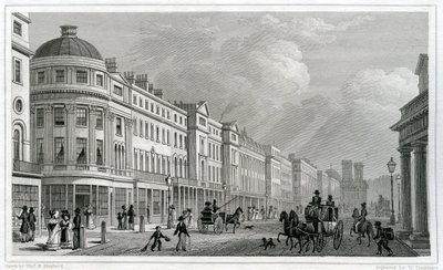 Regent Street, Londres, do Quadrante de Thomas Hosmer Shepherd