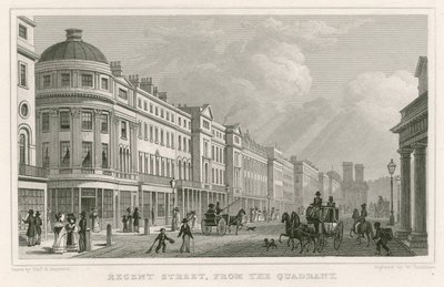 Regent Street, Londres, do Quadrante de Thomas Hosmer Shepherd
