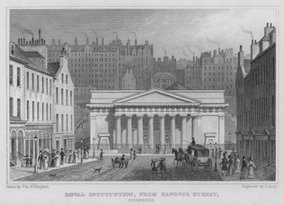 Instituição Real, da Rua Hanover, Edimburgo (gravura) de Thomas Hosmer Shepherd