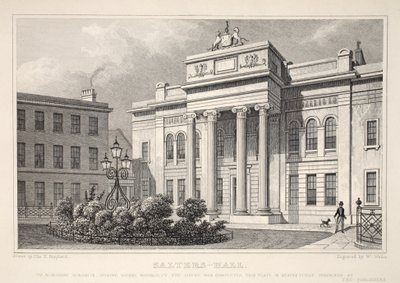 Salters Hall, do pub "London and its Environs in the 19th Century". Jones und Co., 1827-1829 de Thomas Hosmer Shepherd