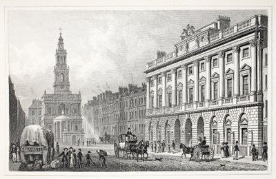Somerset House, do pub "London and its Environs in the 19th Century". Jones und Co., 1827-1829 de Thomas Hosmer Shepherd