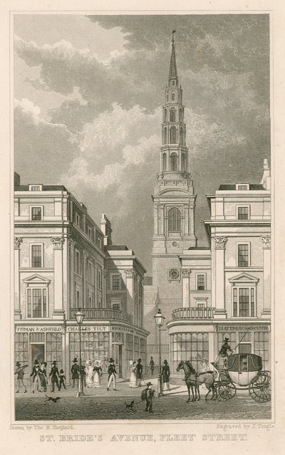 Avenida da noiva de St, Fleet Street, Londres de Thomas Hosmer Shepherd