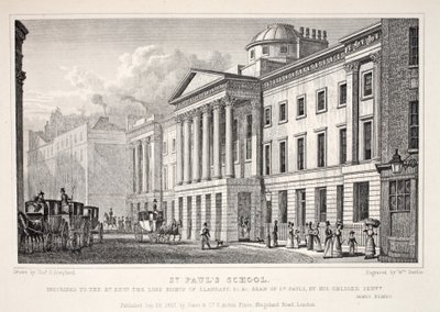 Escola de São Paulo, do pub "Londres e seus arredores no século XIX". Jones und Co., 1827-1829 de Thomas Hosmer Shepherd