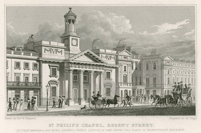 Capela de São Filipe, Regent Street, Londres de Thomas Hosmer Shepherd
