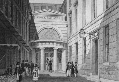 Bolsa de Valores de Londres, de &39;Melhorias Metropolitanas; ou Londres no século XIX &39;, c.1828 de Thomas Hosmer Shepherd