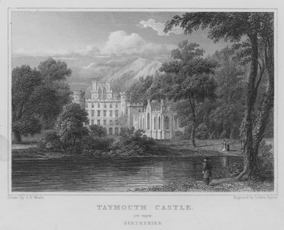 Castelo de Taymouth, 2ª Vista, Perthshire (gravura) de Thomas Hosmer Shepherd