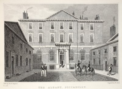 A Albany, Piccadilly, do pub "London and its Environs in the 19th Century". Jones und Co., 1827-1829 de Thomas Hosmer Shepherd