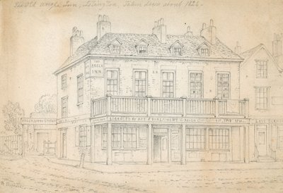 The Angel Inn, Islington (tinta no papel) de Thomas Hosmer Shepherd