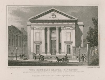 A capela católica em Finsbury de Thomas Hosmer Shepherd