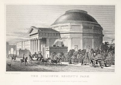 O Coliseum, Regent&39;s Park, do pub "London and its Environs in the 19th Century". Jones und Co., 1827-1829 de Thomas Hosmer Shepherd