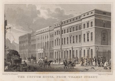 A Alfândega, da Thames Street de Thomas Hosmer Shepherd