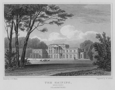 The Haining, North Front, Selkirkshire (gravura) de Thomas Hosmer Shepherd