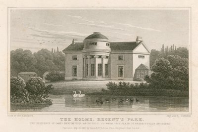 O Holme, Regent&39;s Park, Londres, residência de James Burton, arquiteto de Thomas Hosmer Shepherd