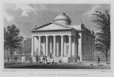 O Museu Hunterian, Glasgow (gravura) de Thomas Hosmer Shepherd