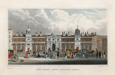 Os reis Mews, Charing Cross. Casa temporária do zoológico de Edward Cross de Thomas Hosmer Shepherd
