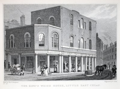 O King&39;s Weigh-House, do pub "Londres e seus arredores no século XIX". Jones und Co., 1827-1829 de Thomas Hosmer Shepherd