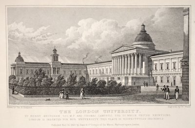 A Universidade de Londres, do pub "London and its Environs in the 19th Century". Jones und Co., 1827-1829 de Thomas Hosmer Shepherd