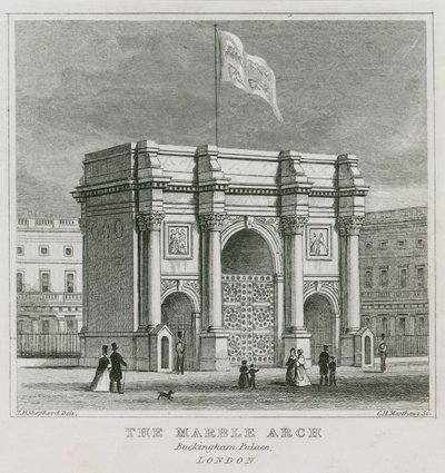 O arco de mármore, palácio de buckingham de Thomas Hosmer Shepherd