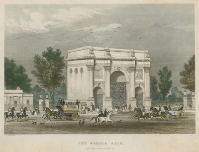 O arco de mármore, Hyde Park Corner, Londres de Thomas Hosmer Shepherd
