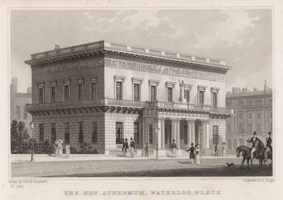 O Novo Ateneu, Waterloo Place, Londres de Thomas Hosmer Shepherd