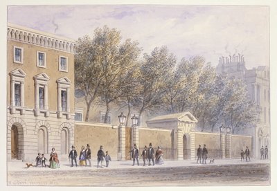 A nova entrada para o salão de mercearias, 1854 de Thomas Hosmer Shepherd