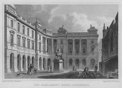 A Casa do Parlamento, Edimburgo (gravação) de Thomas Hosmer Shepherd