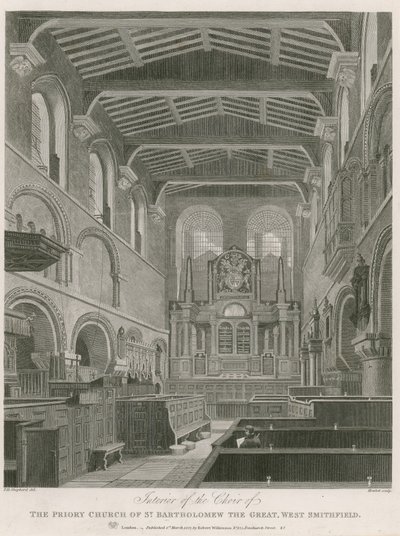 O Priorado Igreja de São Bartolomeu, o Grande, West Smithfield de Thomas Hosmer Shepherd