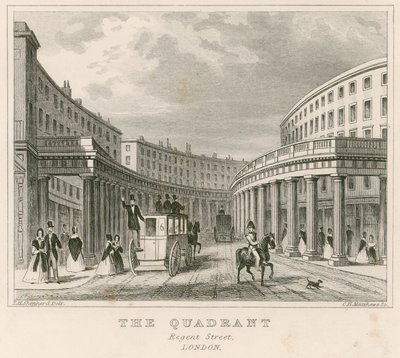 O Quadrante, Regent Street, Londres de Thomas Hosmer Shepherd