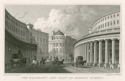 O Quadrante e parte da Regent Street, Londres de Thomas Hosmer Shepherd