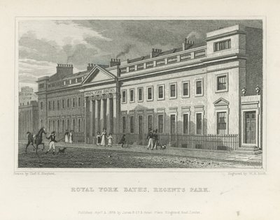 Os banhos reais de York no terraço de York de Thomas Hosmer Shepherd