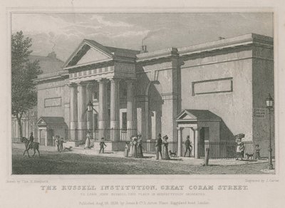 A Instituição Russell, Great Coram Street, Londres de Thomas Hosmer Shepherd
