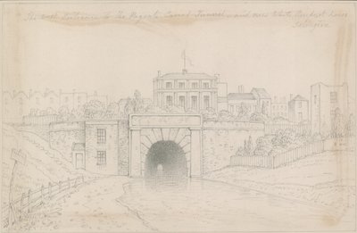 A entrada oeste do Regent&39;s Canal Tunnel e a nova White Conduit Street, Islington de Thomas Hosmer Shepherd