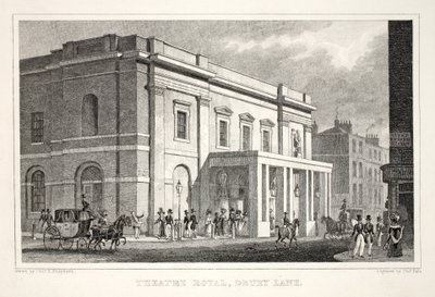 Theatre Royal, Drury Lane, do pub "London and its Environs in the 19th Century". Jones und Co., 1827-1829 de Thomas Hosmer Shepherd