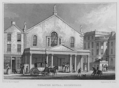 Theatre Royal, Edimburgo (gravura) de Thomas Hosmer Shepherd