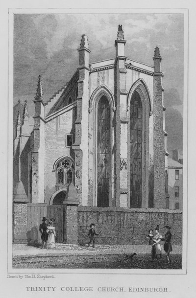 Trinity College Church, Edinburgh (gravura) de Thomas Hosmer Shepherd